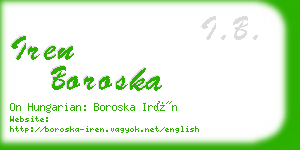 iren boroska business card